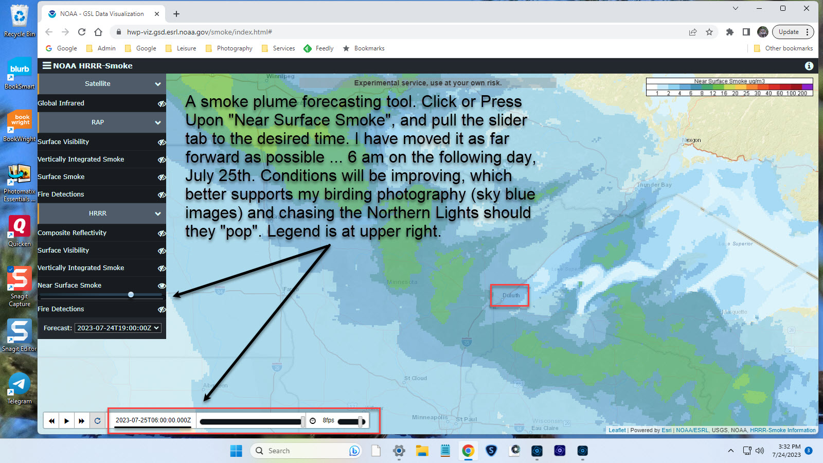 Northern Lights And Birding Smoke Plume Current Conditions And   SmokeMap Forecast 